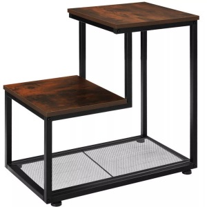 TecTake, Beistelltisch Halifax Beistelltisch Halifax, Tectake - Beistelltisch Halifax 60,5x35,5x60,5cm, One Size, Braun Medium