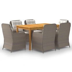 vidaXL, vidaXL 7-tlg. Garten-Essgruppe Braun, VidaXL - Garten-essgruppe akazienholz, One Size, Braun