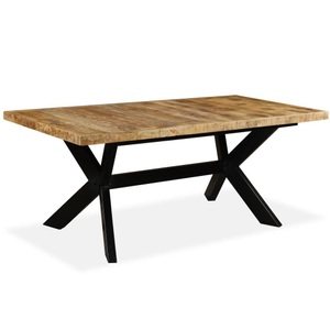 Diverse Hardware, Esstisch Mangoholz Massiv und Stahlrahmen 180 cm, vidaXL Esstisch Mangoholz Massiv und Stahlrahmen 180 cm