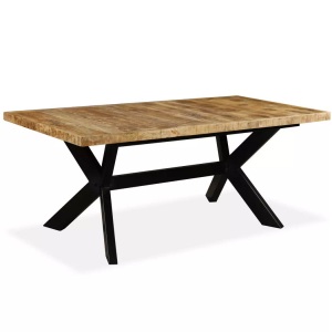 Diverse Hardware, Esstisch Mangoholz Massiv und Stahlrahmen 180 cm, vidaXL Esstisch Mangoholz Massiv und Stahlrahmen 180 cm