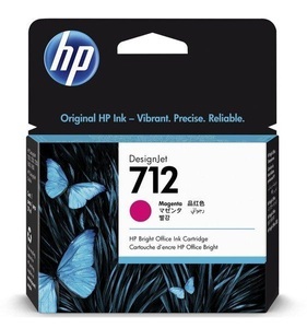 HP Supplies, HP 712 Tinte magenta, Hewlett Packard Tintenpatrone, rot, No. 712, 3ED68A, (29ml)