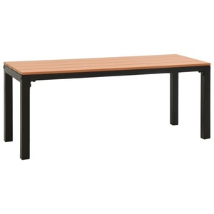 vidaXL, vidaXL Gartenbank 110 cm Stahl und WPC Braun und Schwarz
