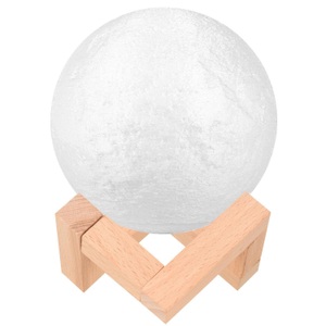 eStore, Mondlampe mit Ständer - 3D Mondlampe mit Ständer - 3D, eStore - Mondlampe mit Ständer 3D Weiß, 10cm