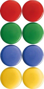 magnetoplan, Magnetoplan Haftmagnet 3 cm, MAGNETOPLAN Signalmagnete 16663 ass. D=30mm 8 Stk.