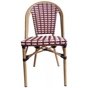 mutoni living, Gartenstuhl Polyrattan rot-beige (2er-Set), Gartenstuhl Polyrattan rot-beige (2er-Set)