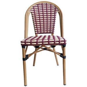 mutoni living, Gartenstuhl Polyrattan rot-beige (2er-Set), Gartenstuhl Polyrattan rot-beige (2er-Set)