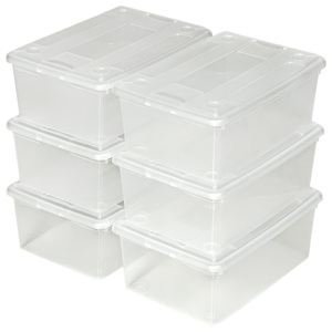TecTake, Aufbewahrungsboxen 12er Set Aufbewahrungsboxen 12er Set, Tectake - Aufbewahrungsboxen 12er Set, One Size, Transparent