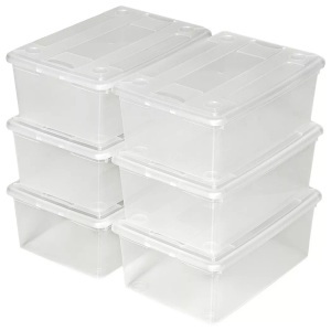 TecTake, Aufbewahrungsboxen 12er Set Aufbewahrungsboxen 12er Set, Tectake - Aufbewahrungsboxen 12er Set, One Size, Transparent