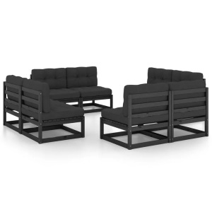 vidaXL, vidaXL 8-tlg. Garten-Lounge-Set mit Kissen Kiefer Massivholz, vidaXL 8-tlg. Garten-Lounge-Set mit Kissen Kiefer Massivholz