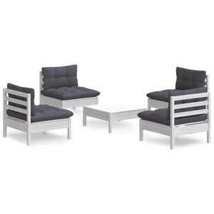 vidaXL, vidaXL 5-tlg. Garten-Lounge-Set mit Anthrazit Kissen Kiefernholz