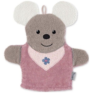 Sterntaler, Sterntaler Spiel-Waschhandschuh Mabel rosa, Spiel-Waschhandschuh MAUS MABEL in rosa/grau