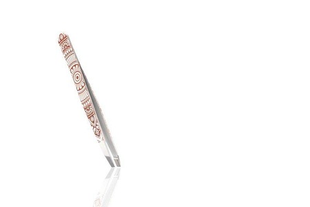 Rubis, Rubis Pinzette schräg, Mandala Sonne roségold, Rubis Pinzette schräg, Mandala Sonne roségold
