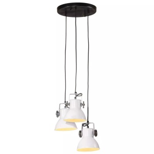 vidaXL, vidaXL Hängelampe 25 W Weiß 30x30x100 cm E27, VidaXL - Hängelampe eisen, 60 cm, Weiss