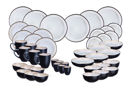 Geschirr-set Iris - 48 Stück - Weiss Unisex Antikweiss ONE SIZE