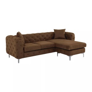 Vente-unique, Vente-unique - Sofa ohne Schlafmöglichkeit 4 Personen EDWINA, One Size, Braun, Vente-unique - Sofa ohne Schlafmöglichkeit 4 Personen EDWINA, One Size, Braun