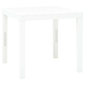 vidaXL, vidaXL Gartentisch Weiß 78 x 78 x 72 cm Kunststoff