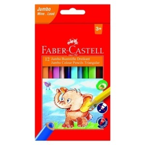 Faber-Castell, Faber-Castell Farbstifte Jumbo, Faber-Castell Farbstifte, dreikant Jumbo, 5.4mm, 116501, (12er Karton)