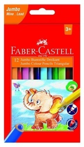 Faber-Castell, Faber-Castell Farbstifte Jumbo, Faber-Castell Farbstifte, dreikant Jumbo, 5.4mm, 116501, (12er Karton)