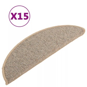 vidaXL, vidaXL Treppenmatten 15 Stk. Braun 56x17x3 cm, vidaXL Treppenmatten 15 Stk. Braun 56x17x3 cm