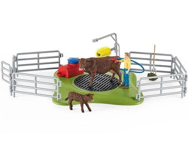 Schleich GmbH, Kuh Waschstation, Farm World Kuh Waschstation, Spielfigur