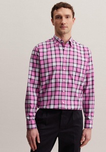 Seidensticker, Business Hemd Regular Fit Langarm Karo Herren Pink 40, seidensticker Businesshemd »Regular«, Regular Langarm Button-Down-Kragen Karo