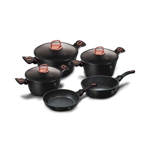 lipo, Pfannenset BLACK ROSE, Berlinger, Küchenbedarf, Berlinger Haus 10 pcs Marble Coating Cookware Set (Black Rose), Produkte & Wohnen