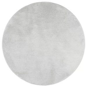 vidaXL, vidaXL Teppich OVIEDO Kurzflor Grau Ø 80 cm