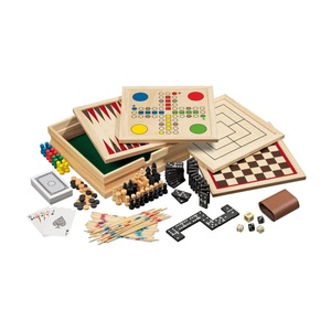 Philos, Philos Schach Backgammon Dame-Set, Feld 18 mm, magnetisch, Philos 3099 - Spielesammlung 10, klein, Spieleklassiker mit Zubehör, Holz