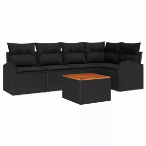 vidaXL, VidaXL - Modulares sofa poly-rattan, One Size, Schwarz, VidaXL - Modulares sofa poly-rattan, One Size, Schwarz