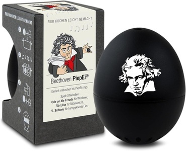 PiepEi, Singende Eieruhr Beethoven Unisex Schwarz ONE SIZE, PiepEi - Singende Eieruhr Beethoven, One Size, Schwarz