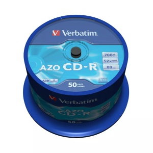 Verbatim, Verbatim 43343 CD-R Rohling 700 MB 50 St. Spindel, Verbatim CD-R, 700MB, 80MIN, 52x, 43343, (50er Spindel)
