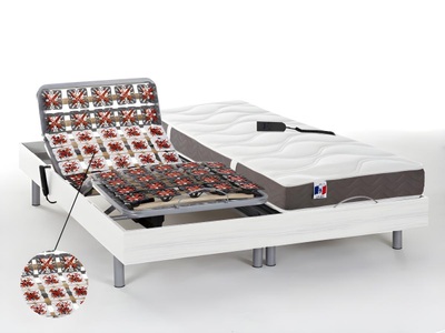 Vente-unique, Matratzen elektrischer Lattenrost Matratzen elektrischer Lattenrost, DREAMEA - Matratzen elektrischer Lattenrost, 80X200CM, Weiss