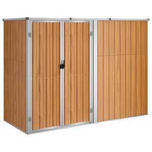 vidaXL, vidaXL Geräteschuppen Braun 225x89x161 cm Verzinkter Stahl, VidaXL - Geräteschuppen stahl, One Size, Braun