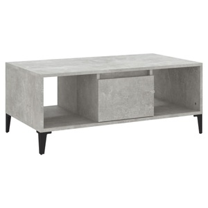 vidaXL, vidaXL Couchtisch Betongrau 90x50x36,5 cm Holzwerkstoff, 
