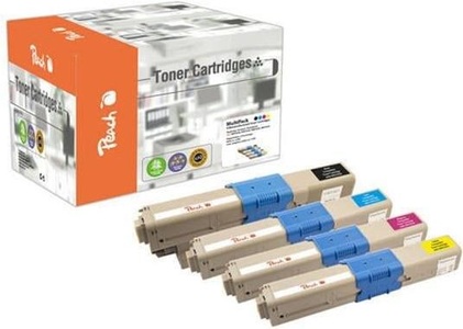 Peach, Peach 11653 44973533-6 Combi Pack Toner, Peach O4496/47/97 4 Toner (bk, c/m/y) ersetzt OKI 44973533-6 für z.B. OKI C 301 DN, OKI C 321 DN, OKI MC 332 DN, OKI MC 340, OKI MC 342 DN