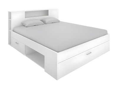 Vente-unique, Bett mit Stauraum Schubladen LEANDRE Bett mit Stauraum Schubladen LEANDRE, Vente-unique - Bett mit Stauraum Schubladen LEANDRE, 160X200CM, Weiss