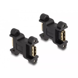 Delock, Delock Adapter mit Schraubanschluss HDMI - HDMI, Delock Adapter mit Schraubanschluss HDMI - HDMI