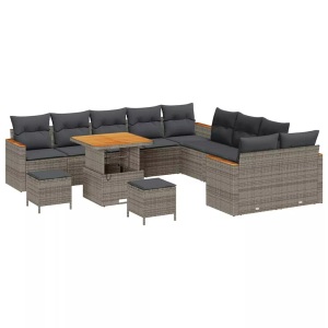 vidaXL, VidaXL - Garten-sofa poly-rattan, One Size, Grau