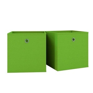 VCM, 2er Set Faltbox Klappbox Stoff Kiste Faltschachtel Regalbox Aufbewahrung Boxas 2er Set Faltbox Klappbox Stoff Kiste Faltschachtel Regalbox Aufbewahrung Boxas, VCM - 2er Set Faltbox | Klappbox Stoff Kiste Faltschachtel Maße ca. H. 28 x B. 27 T. cm Regalbox Boxas, 27cm, Grün