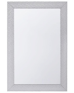 Beliani, Beliani Wandspiegel silbern 61 x 91 cm MERVENT, Wandspiegel aus Kunststoff Modern MERVENT Wandspiegel aus Kunststoff Modern MERVENT