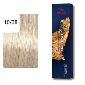 Wella Professionals, Wella Professionals Color Kolestone Perfect ME+ RICH NATURALS 10/38 hell-lichtblond gold-perl 60ml, Wella Koleston Perfect Me+ Pure Naturals Haarfarbe 60 ml Rich Naturals Haarfarbe: 10/38 hell-lichtblond gold-perl