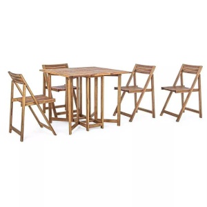 mutoni Garten Deluxe, Gartentisch Set Noemi (5-tlg), Balkon-Set Nora 5-teilig