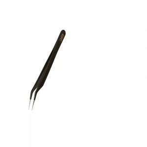 Rubis, Rubis Wimpern Pinzette gebogen, schwarz, Rubis Wimpern Pinzette gebogen, schwarz