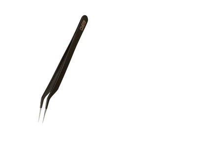 Rubis, Rubis Wimpern Pinzette gebogen, schwarz, Rubis Wimpern Pinzette gebogen, schwarz