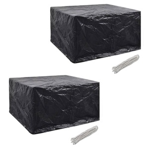 vidaXL, vidaXL Gartenmöbel-Abdeckungen 2 Stk. 6 Personen Poly Rattan 8 Ösen, vidaXL Gartenmöbel-Abdeckungen 2 Stk. 6 Personen Poly Rattan 8 Ösen