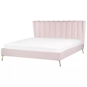 Beliani, Bett mit Lattenrost aus Samtstoff Modern MIRIBEL Bett mit Lattenrost aus Samtstoff Modern MIRIBEL