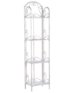 Beliani, Regal aus Eisen Modern VALDIVIA Regal aus Eisen Modern VALDIVIA, Beliani - Regal aus Eisen Retro VALDIVIA, One Size, Weiss Bunt