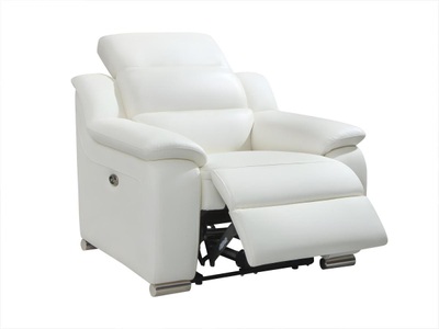 Vente-unique, Relaxsessel Fernsehsessel elektrisch Leder Elfenbeinfarben ARENA III Relaxsessel Fernsehsessel elektrisch Leder Elfenbeinfarben ARENA III, 