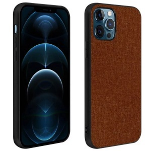 Avizar, Apple iPhone 12 Pro Max - Stoff Schutzhülle, Avizar - Stoffhülle iPhone 12 Pro Max Braun, Braun