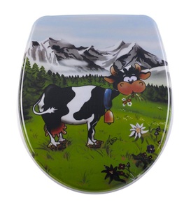 Diaqua, DiAqua WC Sitz Nice Slow-Mo. Cow, Diaqua WC-Sitz Nice Slow Down Kuh | 40.5 × 37.5 cm